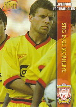 Stig Inge Bjornebye Liverpool 1998 Futera Fans' Selection Embrossed #17